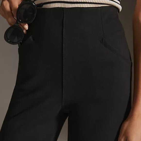 Anthropologie Maeve L NWT Slim Seamed Leggings Ponte Knit Black Large New - Picture 4 of 6